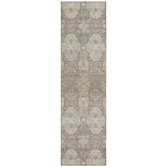 Machine Washable Indoor/Outdoor Chantille ACN2483 Brown 2'3" x 7'6" Runner Rug