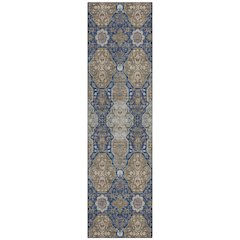 Machine Washable Indoor/Outdoor Chantille ACN2483 Blue 2'3" x 7'6" Runner Rug