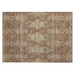Machine Washable Indoor/Outdoor Chantille ACN2483 Orange 1'8" x 2'6" Rug