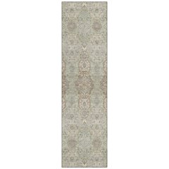 Machine Washable Indoor/Outdoor Chantille ACN2483 Green 2'3" x 7'6" Runner Rug