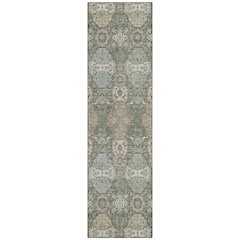 Machine Washable Indoor/Outdoor Chantille ACN2484 Green 2'3" x 7'6" Runner Rug