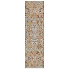 Machine Washable Indoor/Outdoor Chantille ACN2484 Orange 2'3" x 7'6" Runner Rug