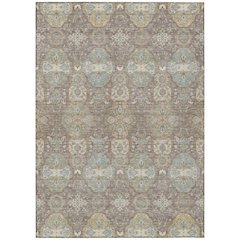 Machine Washable Indoor/Outdoor Chantille ACN2484 Brown 2'6" x 3'10" Rug