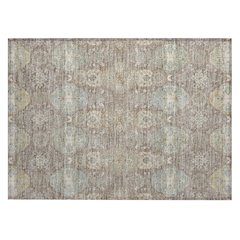 Machine Washable Indoor/Outdoor Chantille ACN2484 Brown 1'8" x 2'6" Rug