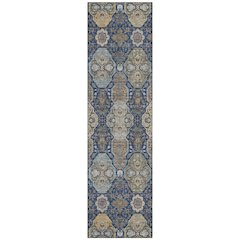 Machine Washable Indoor/Outdoor Chantille ACN2484 Blue 2'3" x 7'6" Runner Rug
