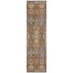 Machine Washable Indoor/Outdoor Chantille ACN2484 Orange 2'3" x 7'6" Runner Rug