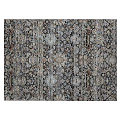 Machine Washable Indoor/Outdoor Chantille ACN2485 Black 1'8" x 2'6" Rug