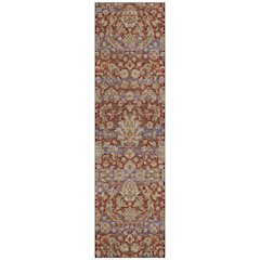Machine Washable Indoor/Outdoor Chantille ACN2485 Red 2'3" x 7'6" Runner Rug