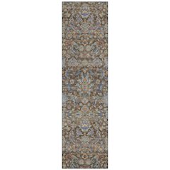 Machine Washable Indoor/Outdoor Chantille ACN2485 Brown 2'3" x 7'6" Runner Rug