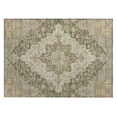 Machine Washable Indoor/Outdoor Chantille ACN2486 Green 1'8" x 2'6" Rug
