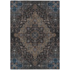 Machine Washable Indoor/Outdoor Chantille ACN2486 Black 2'6" x 3'10" Rug