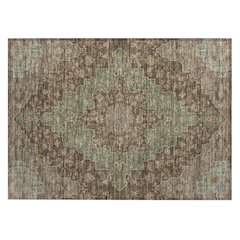 Machine Washable Indoor/Outdoor Chantille ACN2486 Brown 1'8" x 2'6" Rug