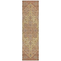 Machine Washable Indoor/Outdoor Chantille ACN2486 Orange 2'3" x 7'6" Runner Rug