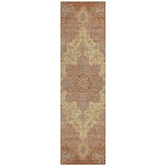 Machine Washable Indoor/Outdoor Chantille ACN2486 Orange 2'3" x 7'6" Runner Rug