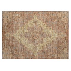 Machine Washable Indoor/Outdoor Chantille ACN2486 Orange 1'8" x 2'6" Rug