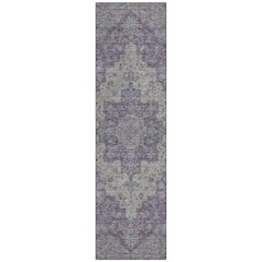 Machine Washable Indoor/Outdoor Chantille ACN2486 Purple 2'3" x 7'6" Runner Rug
