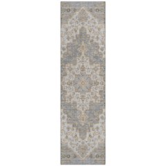 Machine Washable Indoor/Outdoor Chantille ACN2486 Gray 2'3" x 7'6" Runner Rug