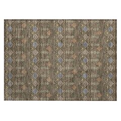 Machine Washable Indoor/Outdoor Chantille ACN2487 Brown 1'8" x 2'6" Rug