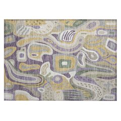 Machine Washable Indoor/Outdoor Chantille ACN2488 Purple 1'8" x 2'6" Rug