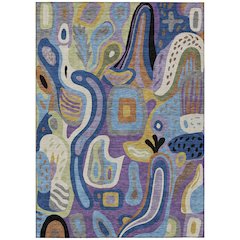 Machine Washable Indoor/Outdoor Chantille ACN2488 Purple 2'6" x 3'10" Rug