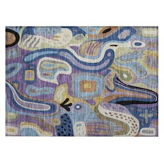 Machine Washable Indoor/Outdoor Chantille ACN2488 Purple 1'8" x 2'6" Rug