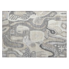 Machine Washable Indoor/Outdoor Chantille ACN2488 Brown 1'8" x 2'6" Rug