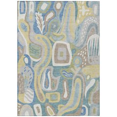 Machine Washable Indoor/Outdoor Chantille ACN2488 Teal 2'6" x 3'10" Rug