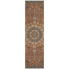 Machine Washable Indoor/Outdoor Chantille ACN2489 Orange 2'3" x 7'6" Runner Rug