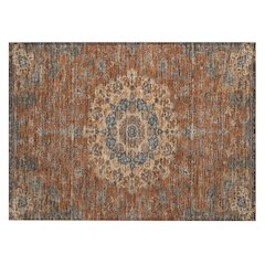 Machine Washable Indoor/Outdoor Chantille ACN2489 Orange 1'8" x 2'6" Rug