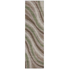Machine Washable Indoor/Outdoor Chantille ACN2490 Brown 2'3" x 7'6" Runner Rug