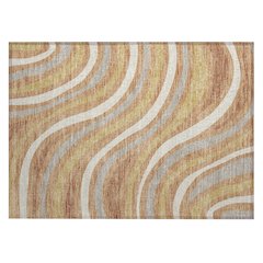 Machine Washable Indoor/Outdoor Chantille ACN2490 Orange 1'8" x 2'6" Rug