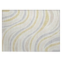 Machine Washable Indoor/Outdoor Chantille ACN2490 Ivory 1'8" x 2'6" Rug