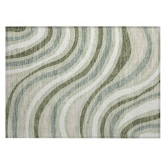 Machine Washable Indoor/Outdoor Chantille ACN2490 Green 1'8" x 2'6" Rug