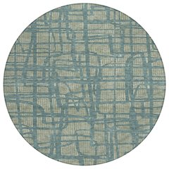 Machine Washable Indoor/Outdoor Chantille ACN2491 Green 8' x 8' Round Rug