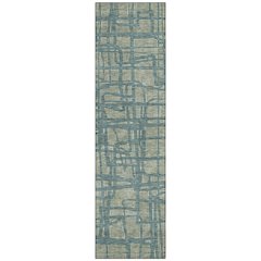 Machine Washable Indoor/Outdoor Chantille ACN2491 Green 2'3" x 7'6" Runner Rug