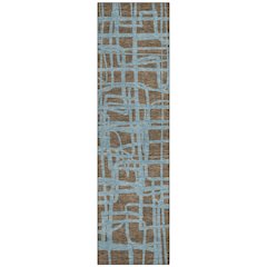 Machine Washable Indoor/Outdoor Chantille ACN2491 Brown 2'3" x 7'6" Runner Rug