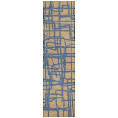 Machine Washable Indoor/Outdoor Chantille ACN2491 Gold 2'3" x 7'6" Runner Rug
