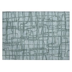 Machine Washable Indoor/Outdoor Chantille ACN2491 Teal 1'8" x 2'6" Rug