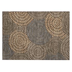 Machine Washable Indoor/Outdoor Chantille ACN2492 Brown 1'8" x 2'6" Rug