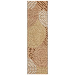 Machine Washable Indoor/Outdoor Chantille ACN2492 Orange 2'3" x 7'6" Runner Rug