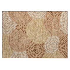 Machine Washable Indoor/Outdoor Chantille ACN2492 Orange 1'8" x 2'6" Rug