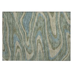 Machine Washable Indoor/Outdoor Chantille ACN2493 Green 1'8" x 2'6" Rug