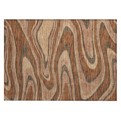 Machine Washable Indoor/Outdoor Chantille ACN2493 Orange 1'8" x 2'6" Rug