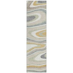 Machine Washable Indoor/Outdoor Chantille ACN2494 Ivory 2'3" x 7'6" Runner Rug