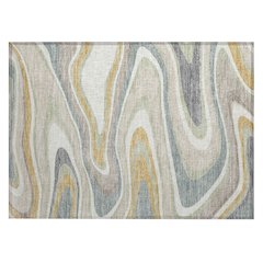 Machine Washable Indoor/Outdoor Chantille ACN2494 Ivory 1'8" x 2'6" Rug