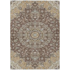 Machine Washable Indoor/Outdoor Chantille ACN2495 Brown 2'6" x 3'10" Rug