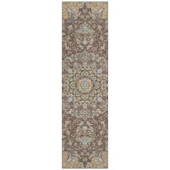 Machine Washable Indoor/Outdoor Chantille ACN2495 Brown 2'3" x 7'6" Runner Rug