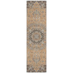 Machine Washable Indoor/Outdoor Chantille ACN2495 Orange 2'3" x 7'6" Runner Rug