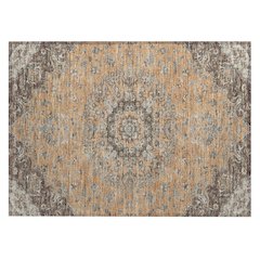 Machine Washable Indoor/Outdoor Chantille ACN2495 Orange 1'8" x 2'6" Rug