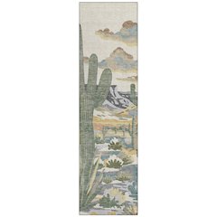 Machine Washable Indoor/Outdoor Chantille ACN2496 Brown 2'3" x 7'6" Runner Rug